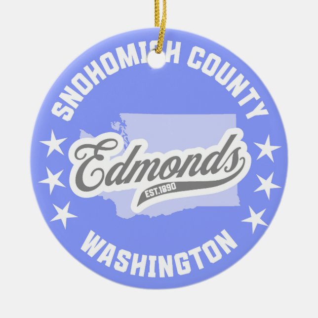 Edmonds, Washington Ceramic Ornament (Front)