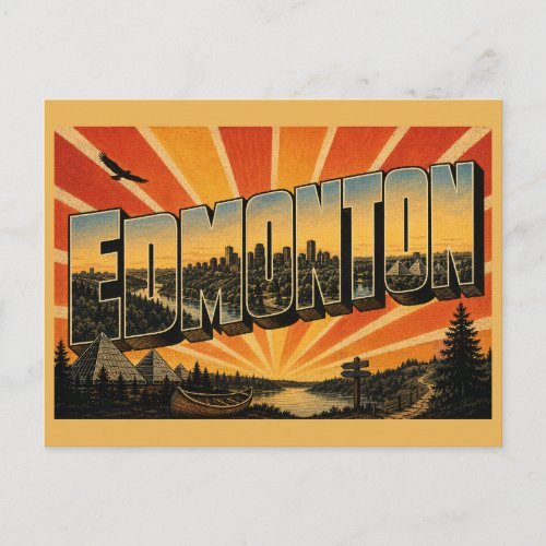 Edmonton AB River Valley Pyramids Park Art Postcard