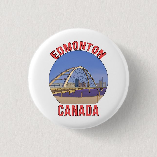Edmonton Alberta Canada Button (Front)