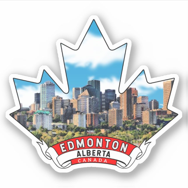 Edmonton, Alberta Canada Sticker (Front)