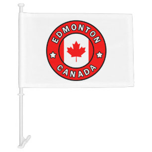 Edmonton Canada Car Flag