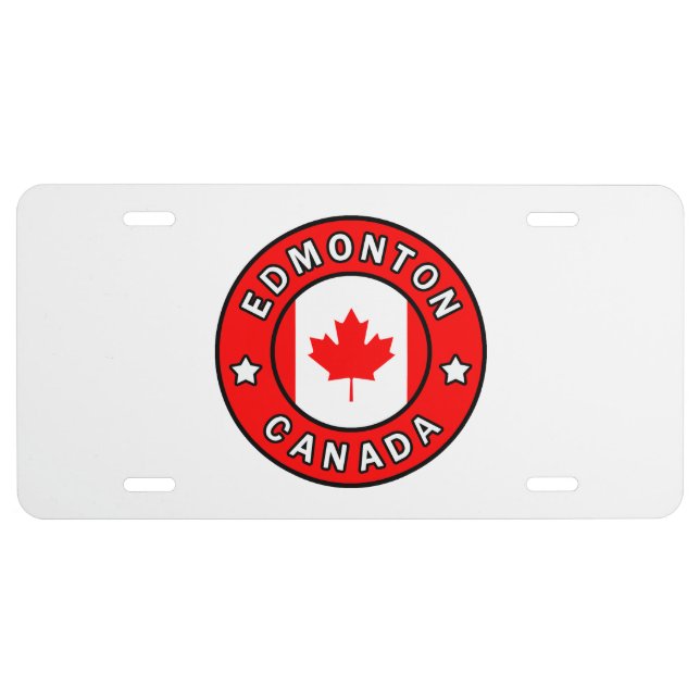 Edmonton Canada License Plate (Front)