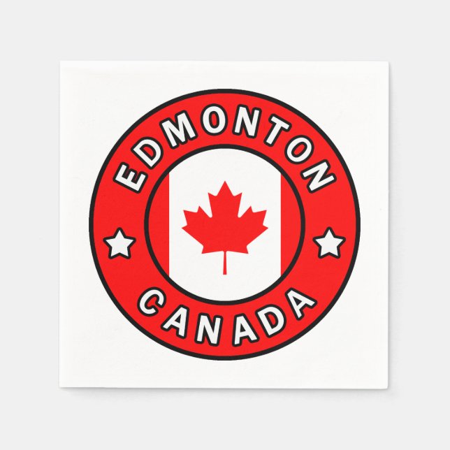 Edmonton Canada Paper Napkins (Front)