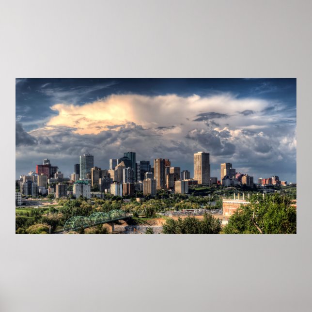 Edmonton, Canada skyline Poster (Front)