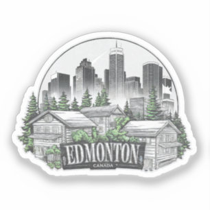 Edmonton City Canada Sticker