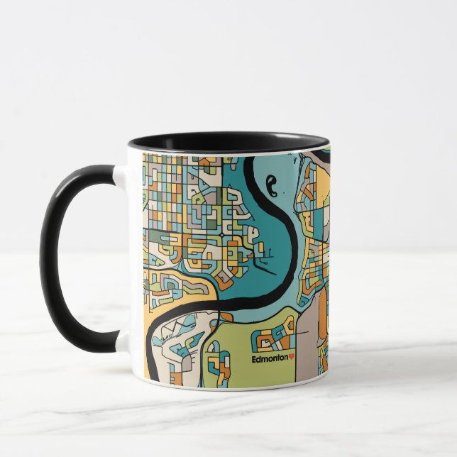 Edmonton City Map Mug (Left)