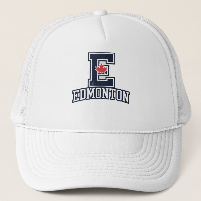 Edmonton Maple Leaf Graphic T-Shirt  Trucker Hat (Front)