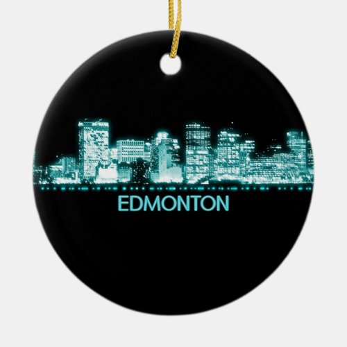 Edmonton Skyline Ceramic Ornament