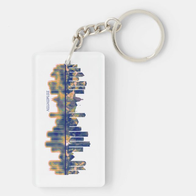 Edmonton Skyline Keychain (Back)