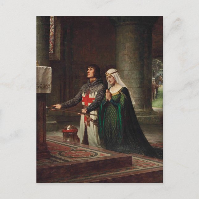 Edmund Blair Leighton - The Dedication Postcard (Front)