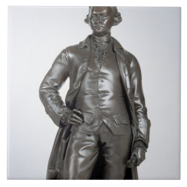 Edmund Burke (1729-97) 1865 (bronze) Ceramic Tile (Front)