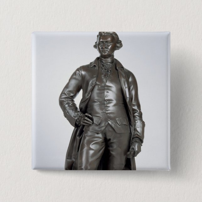 Edmund Burke (1729-97) 1865 (bronze) Pinback Button (Front)