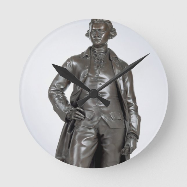 Edmund Burke (1729-97) 1865 (bronze) Round Clock (Front)