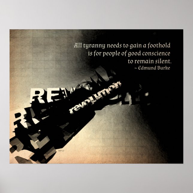 Edmund Burke Quote Poster (Front)