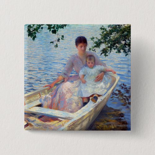 Edmund Charles Tarbell Mother and Child in a Boat Button