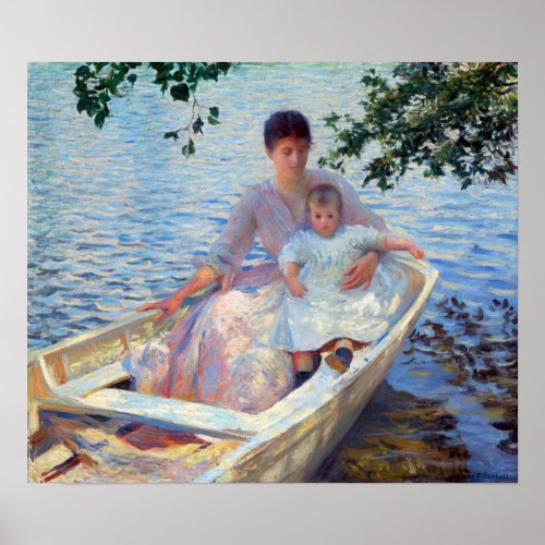 Edmund Charles Tarbell Mother and Child in a Boat Poster