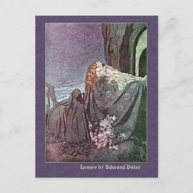 Edmund Dulac Illustrates Edgar Allan Poe Postcard (Front)
