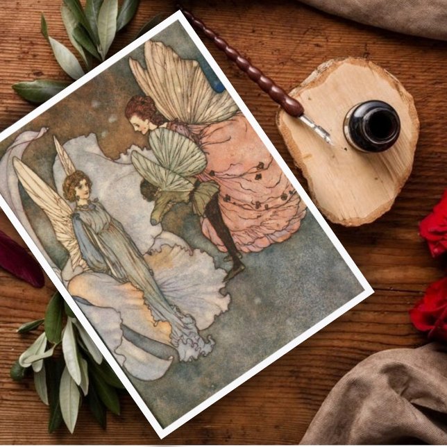  Edmund Dulac Vintage Fairy Greeting Postcard (Creator Uploaded)