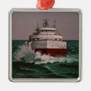 Edmund Fitzgerald by Tom Rock Metal Ornament