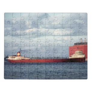 Edmund Fitzgerald on the St. Clair River Jigsaw Puzzle