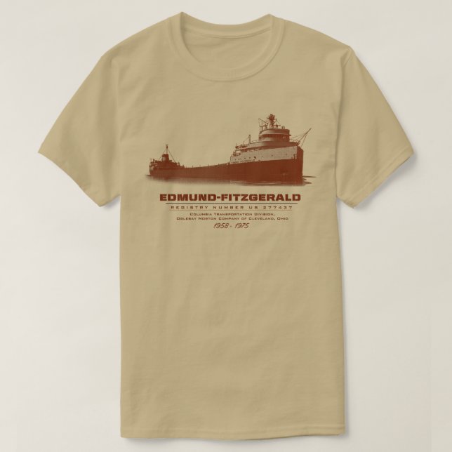 Edmund Fitzgerald T-Shirt (Design Front)
