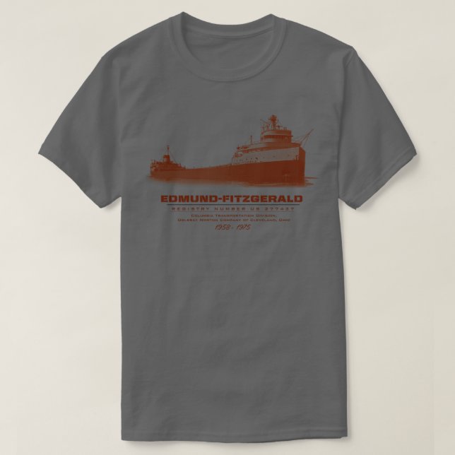 Edmund Fitzgerald T-Shirt (Design Front)