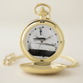 Edmund Fitzgerald Vintage Great Lakes Freighter Wa Pocket Watch