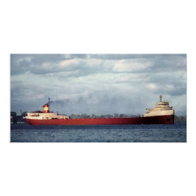 Edmund Fitzgerald Vintage Maritime Great Lakes Poster (Front)