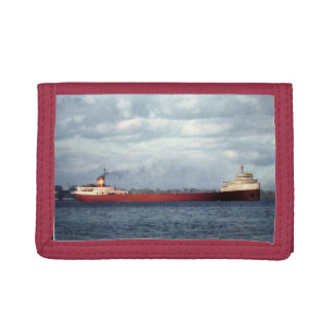 Edmund Fitzgerald Vintage Maritime Great Lakes Tri-fold Wallet