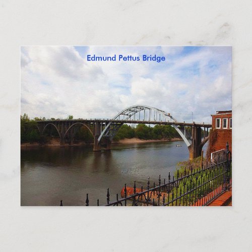 Edmund Pettus Bridge in Selma Alabama Postcard