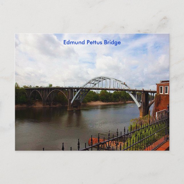 Edmund Pettus Bridge in Selma, Alabama Postcard (Front)