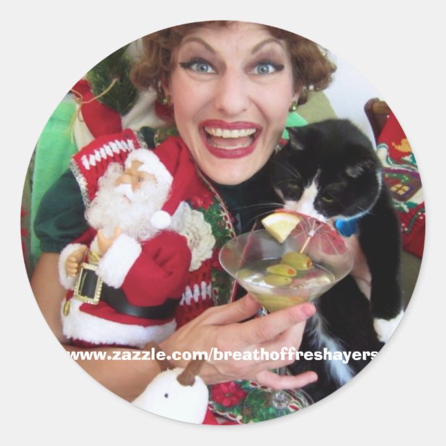 Edna Christmas Stickers! Classic Round Sticker (Front)