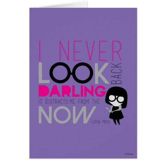 Edna Mode - I Never Look Back Cards (Front)