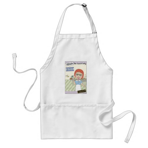 Edna The Lunch Lady Cartoons Adult Apron
