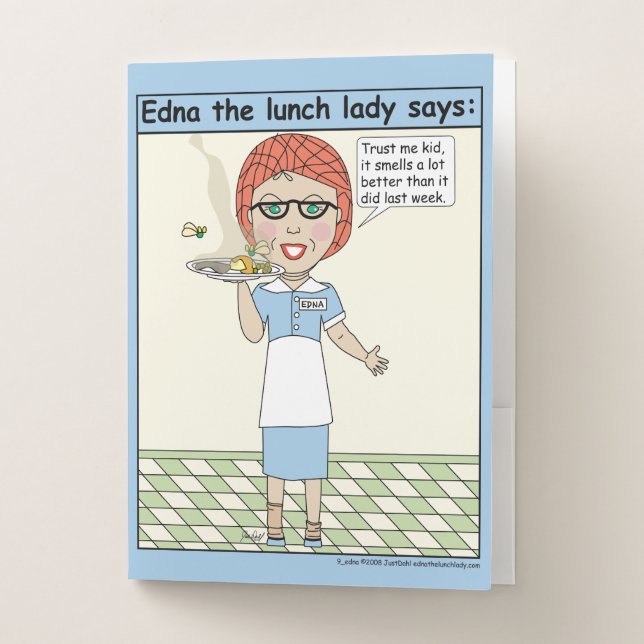 Edna the Lunch Lady, it's just a hair Pocket Folder (Front)
