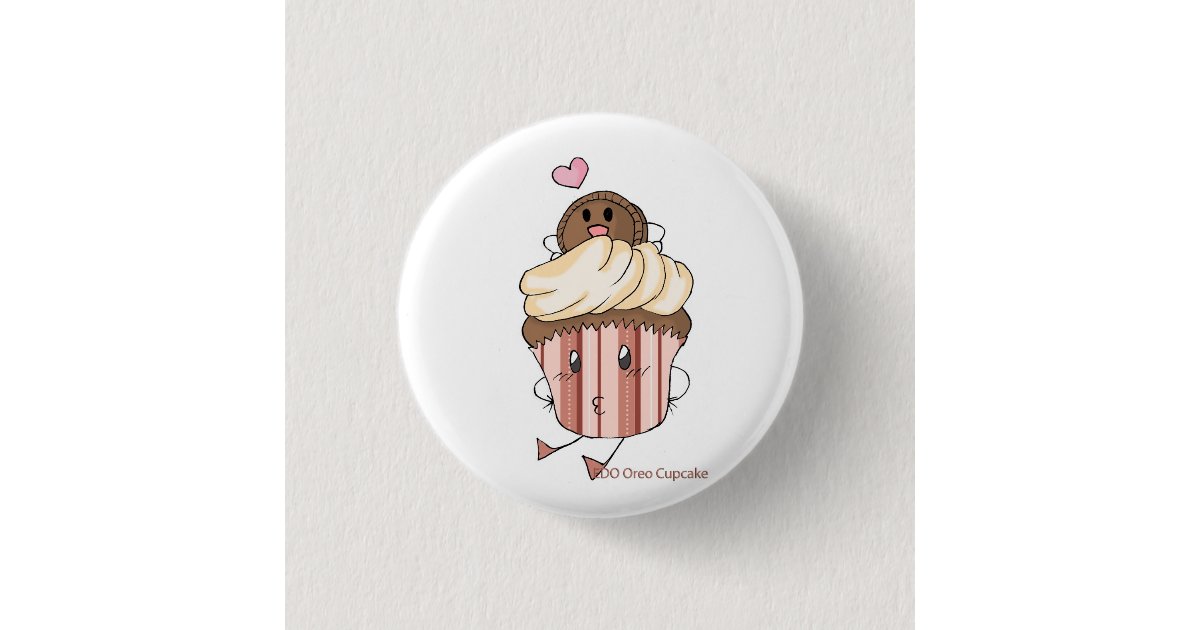 EDO Oreo Cupcake Pinback Button | Zazzle