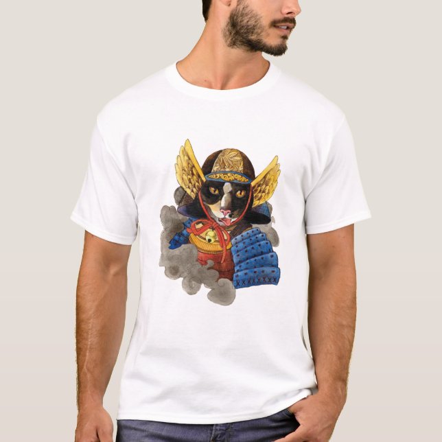 Edo Samurai Cat T-Shirt (Front)