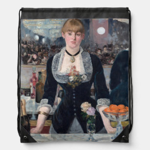 Edouard Manet - A Bar at the Folies-Bergere Drawstring Bag