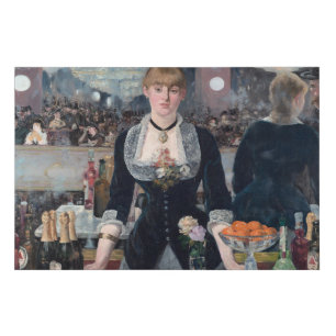 Edouard Manet - A Bar at the Folies-Bergere Faux Canvas Print