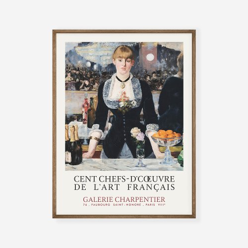 Edouard Manet A Bar at the Folies_Bergere Fine Art Poster