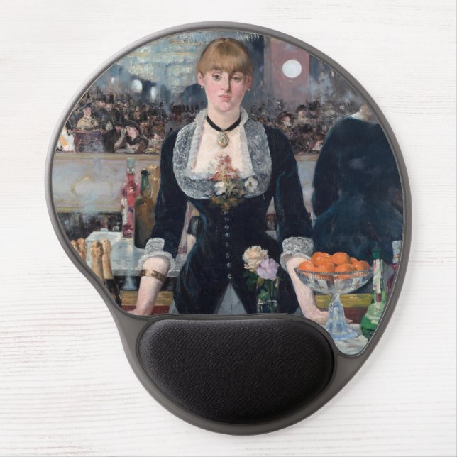 Edouard Manet - A Bar at the Folies-Bergere Gel Mouse Pad (Front)