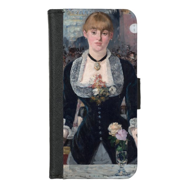 Edouard Manet - A Bar at the Folies-Bergere iPhone Wallet Case (Front)