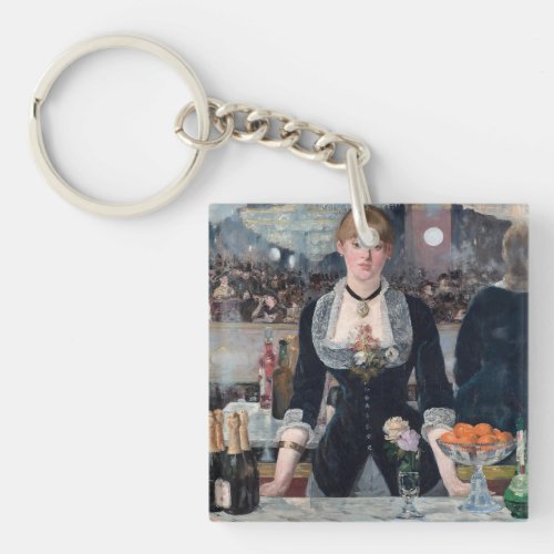 Edouard Manet _ A Bar at the Folies_Bergere Keychain