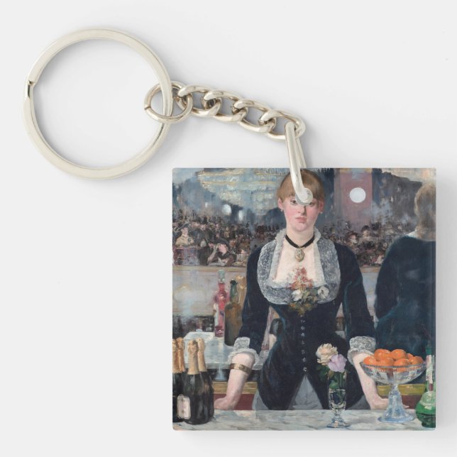 Edouard Manet - A Bar at the Folies-Bergere Keychain (Front)