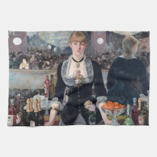 Edouard Manet - A Bar at the Folies-Bergere Kitchen Towel
