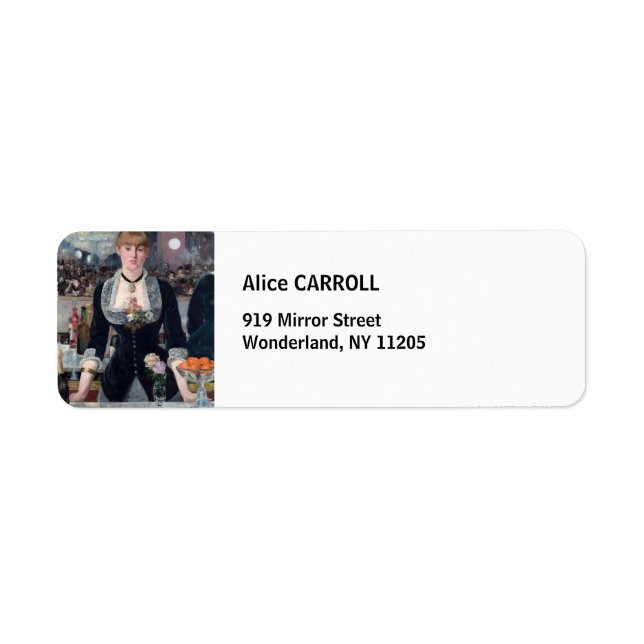 Edouard Manet - A Bar at the Folies-Bergere Label (Front)