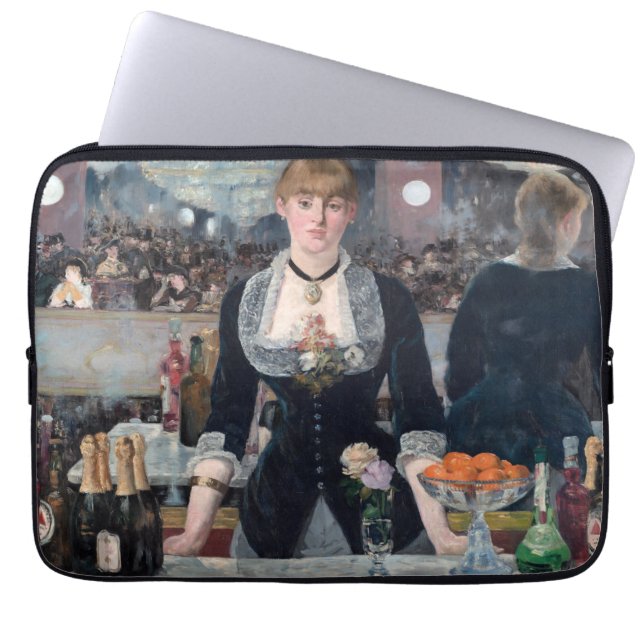 Edouard Manet - A Bar at the Folies-Bergere Laptop Sleeve (Front)