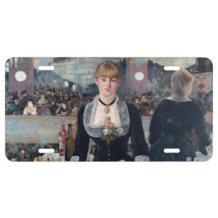 Edouard Manet - A Bar at the Folies-Bergere License Plate