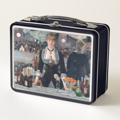 Edouard Manet _ A Bar at the Folies_Bergere Metal Lunch Box