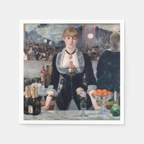Edouard Manet _ A Bar at the Folies_Bergere Napkins